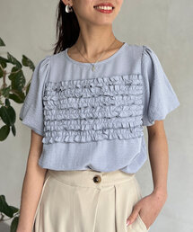 Chez toi | 胸元フリルチュニックブラウス(シャツ/ブラウス)