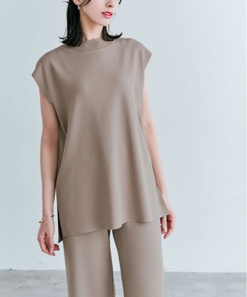 kirakiraShop(キラキラショップ)の「フレンチスリーブ ストレッチ プルオーバー(ニット/セーター・レディース・ブラック/ライトベージュ/グレー/ミント/モカ・M/L)」の3枚目の写真