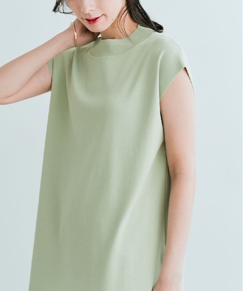 kirakiraShop(キラキラショップ)の「フレンチスリーブ ストレッチ プルオーバー(ニット/セーター・レディース・ブラック/ライトベージュ/グレー/ミント/モカ・M/L)」の19枚目の写真