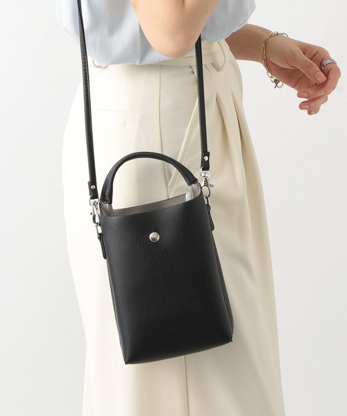 SETUP7（セットアップセブン）の「【SETUP7】縦型ショートハンドル2WAYバッグ プリンシⅡ 74524 LARG（ショルダーバッグ・レディース・ブラック/シルバー/ライトグリーン・FREE）」の2枚目の写真