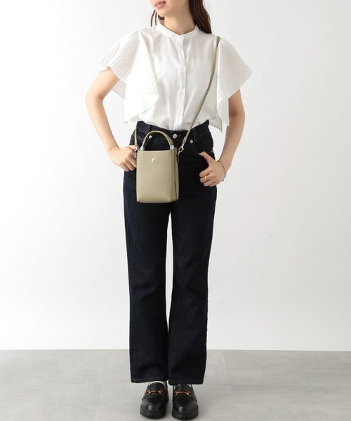 SETUP7（セットアップセブン）の「【SETUP7】縦型ショートハンドル2WAYバッグ プリンシⅡ 74524 LARG（ショルダーバッグ・レディース・ブラック/シルバー/ライトグリーン・FREE）」の14枚目の写真