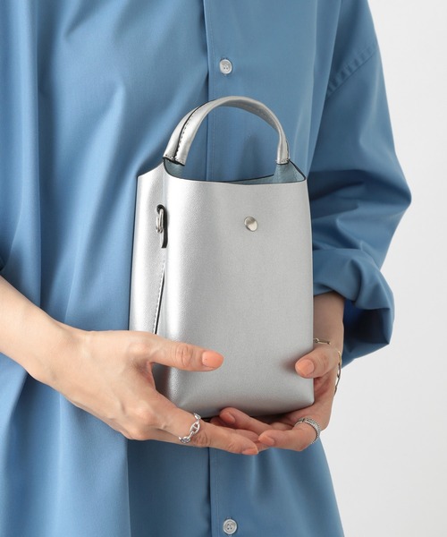 SETUP7（セットアップセブン）の「【SETUP7】縦型ショートハンドル2WAYバッグ プリンシⅡ 74524 LARG（ショルダーバッグ・レディース・ブラック/シルバー/ライトグリーン・FREE）」の19枚目の写真