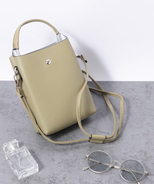 SETUP7（セットアップセブン）の「【SETUP7】縦型ショートハンドル2WAYバッグ プリンシⅡ 74524 LARG（ショルダーバッグ・レディース・ブラック/シルバー/ライトグリーン・FREE）」の16枚目の写真