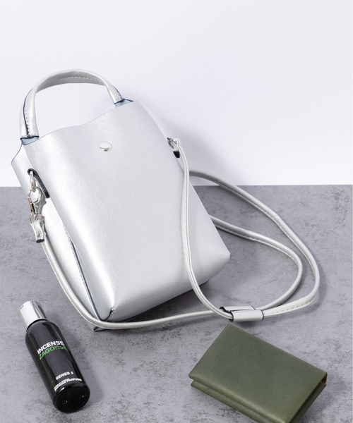 SETUP7（セットアップセブン）の「【SETUP7】縦型ショートハンドル2WAYバッグ プリンシⅡ 74524 LARG（ショルダーバッグ・レディース・ブラック/シルバー/ライトグリーン・FREE）」の22枚目の写真