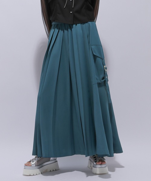 HARE(ハレ)の「プリーツカーゴスカート(HARE)(スカート・レディース・ブラック/ブルー・FREE)」の21枚目の写真