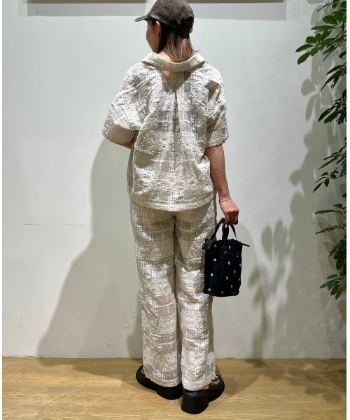BAYFLOW（ベイフロー）の「[セットアップ可能]チェックシアーイージーパンツ（その他パンツ・レディース・ブラック/グレー・FREE）」の11枚目の写真