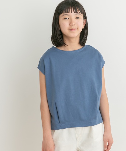 URBAN RESEARCH DOORS（アーバンリサーチドアーズ）の「『親子リンク』フレンチタックプルオーバー(KIDS)（Tシャツ/カットソー・キッズ・ブルー/アイボリー・150）」の2枚目の写真