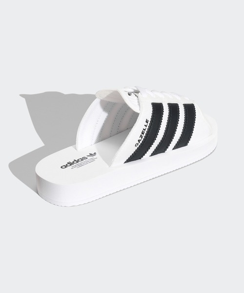 adidas（アディダス）の「ガゼル ビーチ スライド / Gazelle Beach Slides サンダル / アディダスオリジナルス adidas Originals（サンダル・レディース・ベージュ/ホワイト/グリーン/レッド/ブルー/ブラック×ホワイト/ブラック/ピンク/グリーン×ピンク・22.5cm/23.5cm/24.5cm/25.5cm/26.5cm/27.5cm/28.5cm/29.5cm/30.5cm）」の14枚目の写真