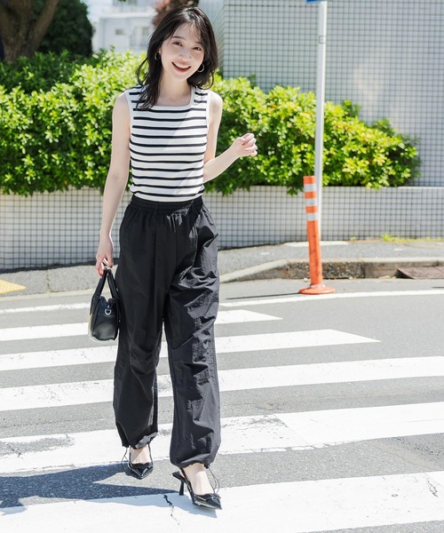 coca(coca)(コカ)の「【WEB限定】ナイロンパラシュートパンツ(その他パンツ・レディース・チャコール/ブラック/ライトブルー/ライトグリーン/ライトベージュ・L/M/S)」の11枚目の写真