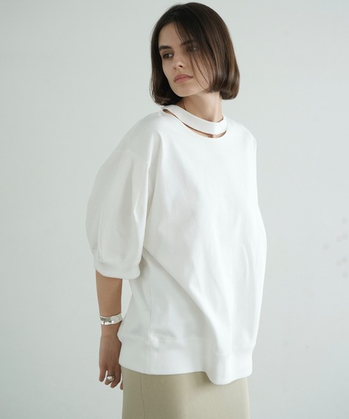 CLANE（クラネ）の「OPEN NECK OVER TOPS（Tシャツ/カットソー