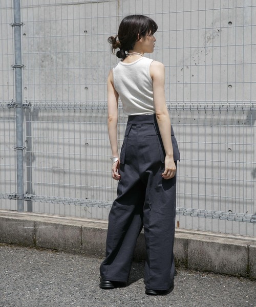KBF(ケイビーエフ)の「チノタックWIDEパンツ(その他パンツ・レディース・チャコールグレー/ベージュ・36/38)」の20枚目の写真