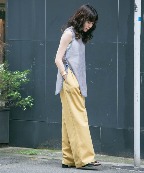 KBF(ケイビーエフ)の「チノタックWIDEパンツ(その他パンツ・レディース・チャコールグレー/ベージュ・36/38)」の12枚目の写真