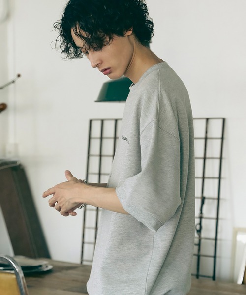 Bleme（ブレム）の「刺繍ロゴ リラクシー スウェットTシャツ （ドローコード付き）（Tシャツ/カットソー・メンズ・グレー/ネイビー/レッド・L/M/S/XL）」の10枚目の写真