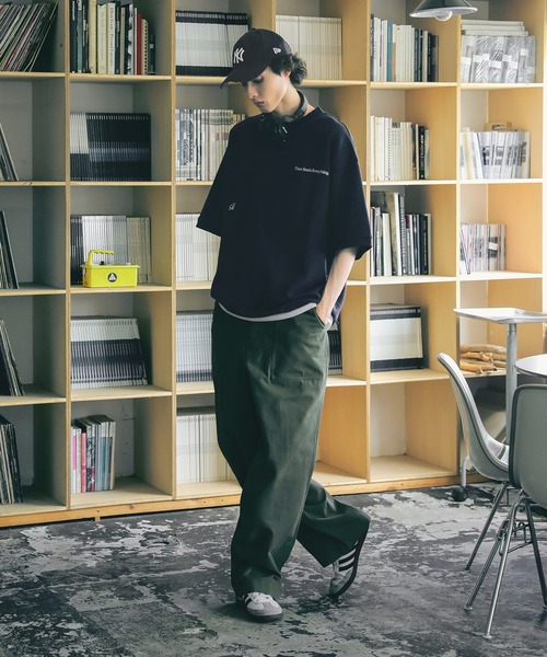 Bleme（ブレム）の「刺繍ロゴ リラクシー スウェットTシャツ （ドローコード付き）（Tシャツ/カットソー・メンズ・グレー/ネイビー/レッド・L/M/S/XL）」の13枚目の写真