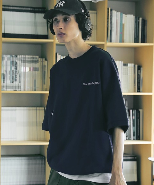 Bleme（ブレム）の「刺繍ロゴ リラクシー スウェットTシャツ （ドローコード付き）（Tシャツ/カットソー・メンズ・グレー/ネイビー/レッド・L/M/S/XL）」の22枚目の写真