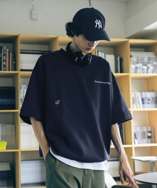 Bleme（ブレム）の「刺繍ロゴ リラクシー スウェットTシャツ （ドローコード付き）（Tシャツ/カットソー・メンズ・グレー/ネイビー/レッド・L/M/S/XL）」の21枚目の写真