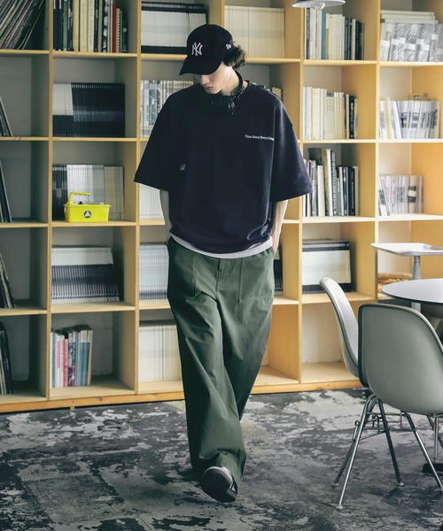 Bleme（ブレム）の「刺繍ロゴ リラクシー スウェットTシャツ （ドローコード付き）（Tシャツ/カットソー・メンズ・グレー/ネイビー/レッド・L/M/S/XL）」の17枚目の写真