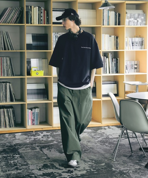 Bleme（ブレム）の「刺繍ロゴ リラクシー スウェットTシャツ （ドローコード付き）（Tシャツ/カットソー・メンズ・グレー/ネイビー/レッド・L/M/S/XL）」の16枚目の写真