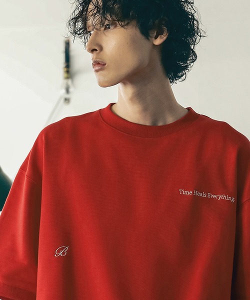 Bleme（ブレム）の「刺繍ロゴ リラクシー スウェットTシャツ （ドローコード付き）（Tシャツ/カットソー・メンズ・グレー/ネイビー/レッド・L/M/S/XL）」の5枚目の写真