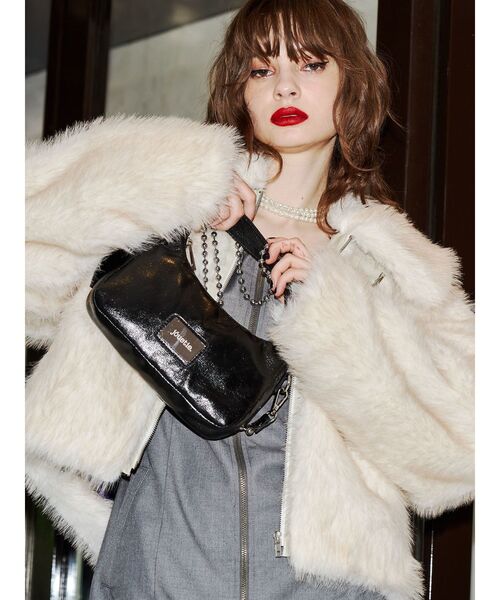 jouetie（ジュエティ）の「モチーフチャームミニBAG（ハンドバッグ・レディース・ブラック/ピンク/シルバー・FREE）」の6枚目の写真