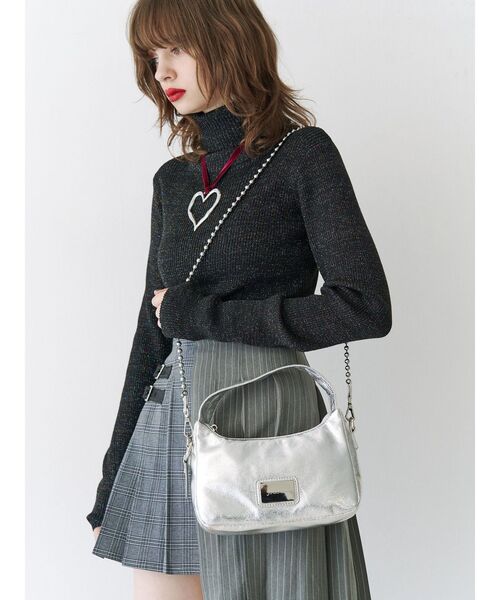 jouetie（ジュエティ）の「モチーフチャームミニBAG（ハンドバッグ・レディース・ブラック/ピンク/シルバー・FREE）」の10枚目の写真