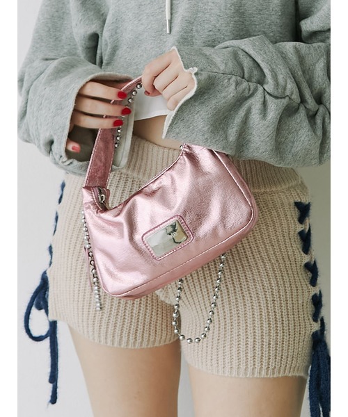 jouetie（ジュエティ）の「モチーフチャームミニBAG（ハンドバッグ・レディース・ブラック/ピンク/シルバー・FREE）」の3枚目の写真