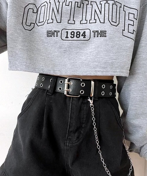 d.i.a/ダブル巻きゴツチェーンベルト florist ベルト 「チェーン取り外し可」ダブルロック太めパンクベルト