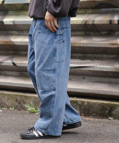 WEGO(ウィゴー)の「WEGO/ワーカーズダブルニーパンツ(デニムパンツ・メンズ・ブラウン/ブラック/スカイブルー/ブラック系その他・MEDIUM/SMALL/LARGE)」の4枚目の写真