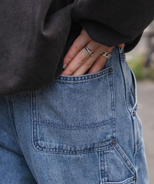 WEGO(ウィゴー)の「WEGO/ワーカーズダブルニーパンツ(デニムパンツ・メンズ・ブラウン/ブラック/スカイブルー/ブラック系その他・MEDIUM/SMALL/LARGE)」の19枚目の写真