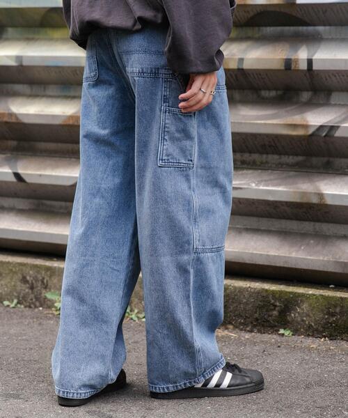 WEGO(ウィゴー)の「WEGO/ワーカーズダブルニーパンツ(デニムパンツ・メンズ・ブラウン/ブラック/スカイブルー/ブラック系その他・MEDIUM/SMALL/LARGE)」の6枚目の写真