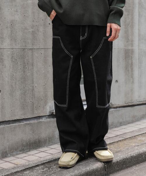 WEGO(ウィゴー)の「WEGO/ワーカーズダブルニーパンツ(デニムパンツ・メンズ・ブラウン/ブラック/スカイブルー/ブラック系その他・MEDIUM/SMALL/LARGE)」の18枚目の写真