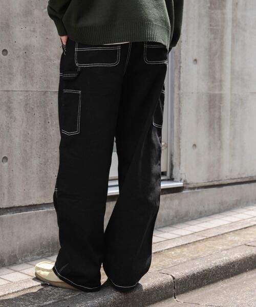 WEGO(ウィゴー)の「WEGO/ワーカーズダブルニーパンツ(デニムパンツ・メンズ・ブラウン/ブラック/スカイブルー/ブラック系その他・MEDIUM/SMALL/LARGE)」の16枚目の写真