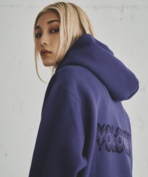 【HEREIAM】ユニセックス/ワッペンロゴ裏起毛フーディー