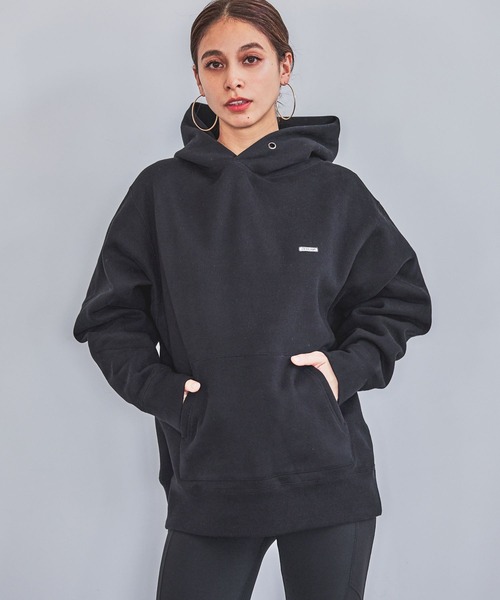 HEREIAM（ヘレイアム）の「【HEREIAM】ユニセックス/ワッペンロゴ裏起毛フーディー（パーカー・レディース・モスグリーン/ブラック/ヘザーグレー/バイオレット・MEDIUM/LARGE）」の21枚目の写真