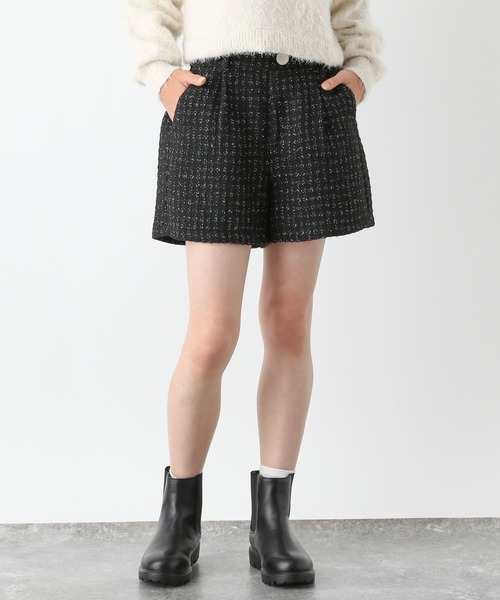 GLOBAL WORK(グローバルワーク)の「ツイードショートパンツ/142646(その他パンツ・キッズ・ブラック/ホワイト・120cm/130cm/140cm/150cm/160cm)」の14枚目の写真