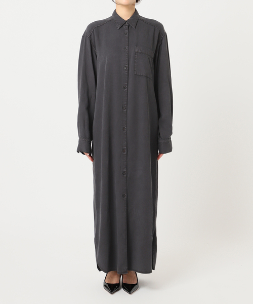 plage(プラージュ)の「SOFT MILI SHIRT ワンピース(ワンピース・レディース・ベージュ/チャコールグレー・36/38)」の15枚目の写真