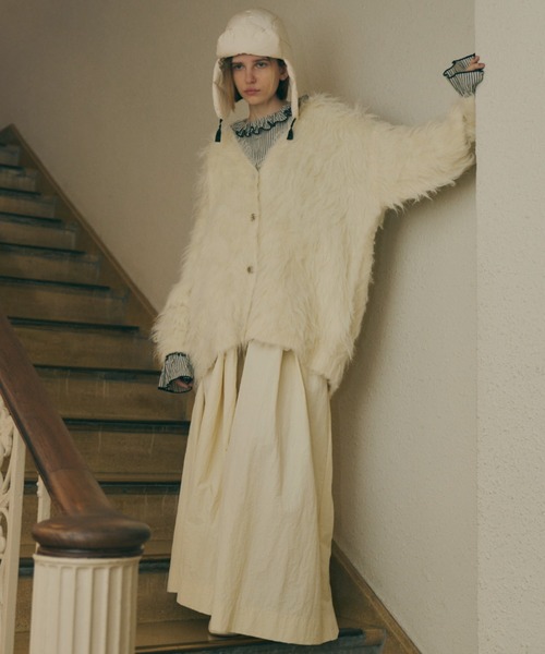 Libra Cue（リブラ キュー）の「シャギーニットオーバーカーディガン（カーディガン/ボレロ・レディース・アイボリー/ピンク/ブラウン・FREE）」の11枚目の写真