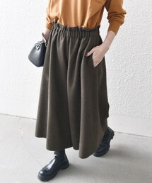 SHIPS any（シップス エニィ）の「SHIPS any:〈洗濯機可能〉ウールライク ギャザー キュロット パンツ（その他パンツ・レディース）」