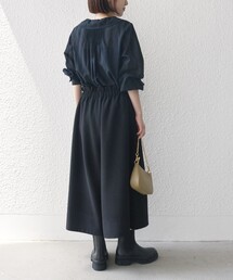 SHIPS any:〈洗濯機可能〉ウールライク ギャザー キュロット パンツを