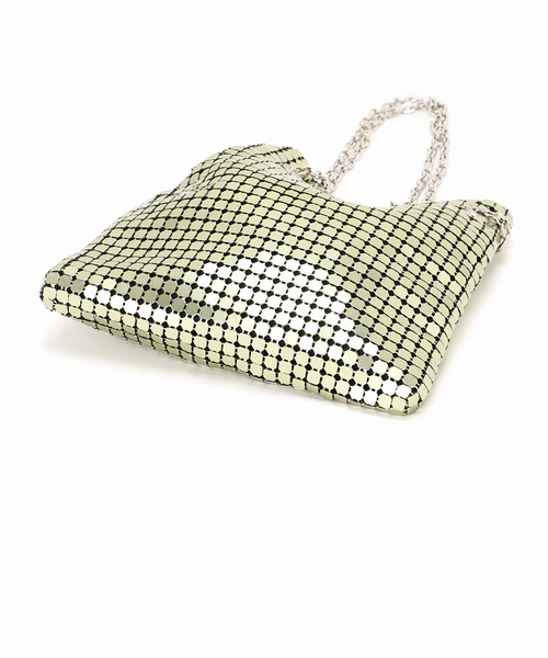 LE TALON（ルタロン）の「LE TALON 8メタルチェーンバッグ（ハンドバッグ・レディース・グリーン/シルバー・FREE）」の3枚目の写真