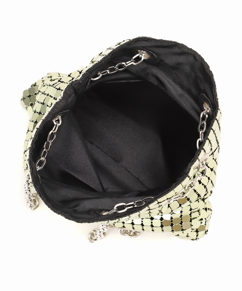 LE TALON（ルタロン）の「LE TALON 8メタルチェーンバッグ（ハンドバッグ・レディース・グリーン/シルバー・FREE）」の4枚目の写真