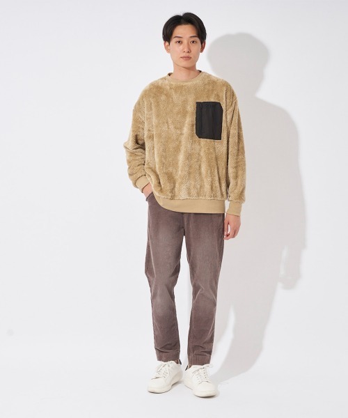 FILA(フィラ)の「ボア クルースウエット トレーナー(スウェット・メンズ・カーキ/ブラック/ネイビー/ベージュ・X-LARGE/MEDIUM/LARGE)」の14枚目の写真