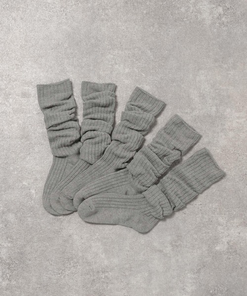 LAKOLE(ラコレ)の「【5足セット】ロングルーズソックス / 226099(ソックス/靴下・レディース・ブラック/ライトグレー/オフホワイト・FREE)」の13枚目の写真