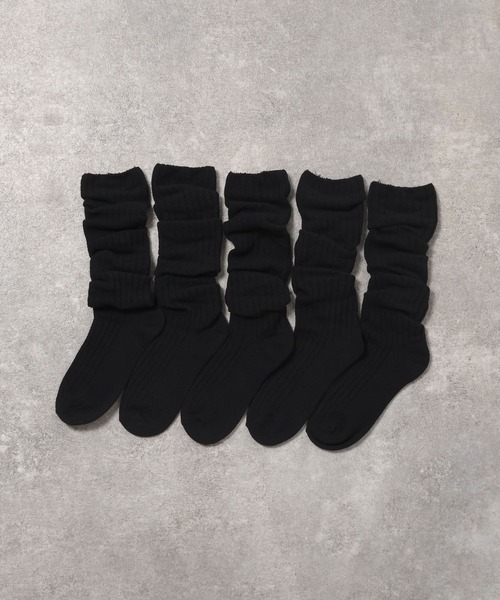 LAKOLE(ラコレ)の「【5足セット】ロングルーズソックス / 226099(ソックス/靴下・レディース・ブラック/ライトグレー/オフホワイト・FREE)」の10枚目の写真