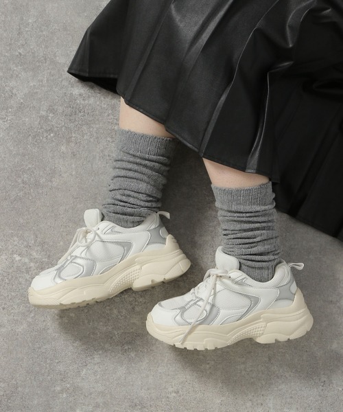 LAKOLE(ラコレ)の「【5足セット】ロングルーズソックス / 226099(ソックス/靴下・レディース・ブラック/ライトグレー/オフホワイト・FREE)」の14枚目の写真