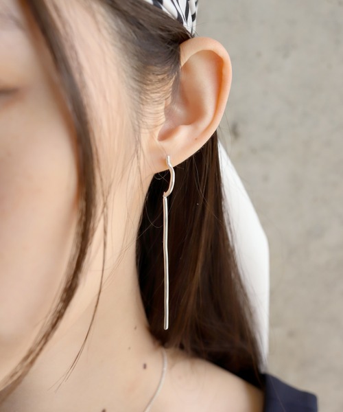 TEN.（テン）の「SILVER925 ヤーンピアス（ピアス（両耳用）・レディース・シルバー・FREE）」の10枚目の写真