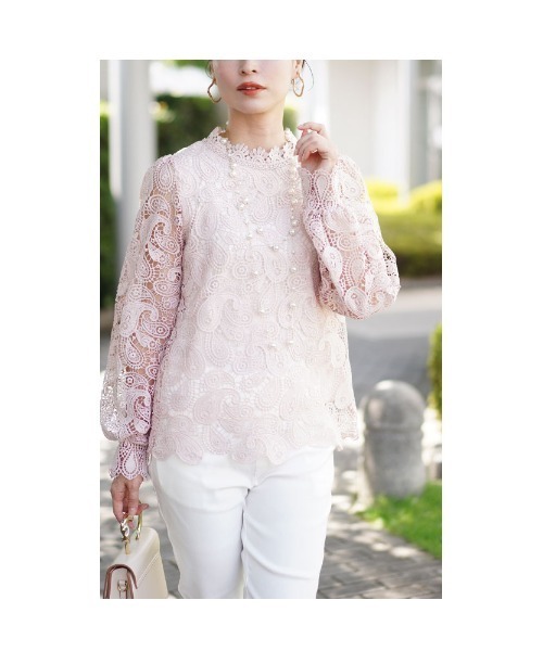 ペイズリーレーストップス（シャツ/ブラウス）｜Sawa a la mode（サワアラモード）