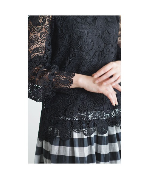 ペイズリーレーストップス（シャツ/ブラウス）｜Sawa a la mode（サワアラモード）