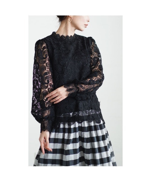 ペイズリーレーストップス（シャツ/ブラウス）｜Sawa a la mode（サワアラモード）