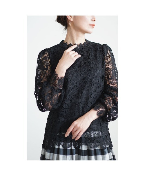 ペイズリーレーストップス（シャツ/ブラウス）｜Sawa a la mode（サワアラモード）